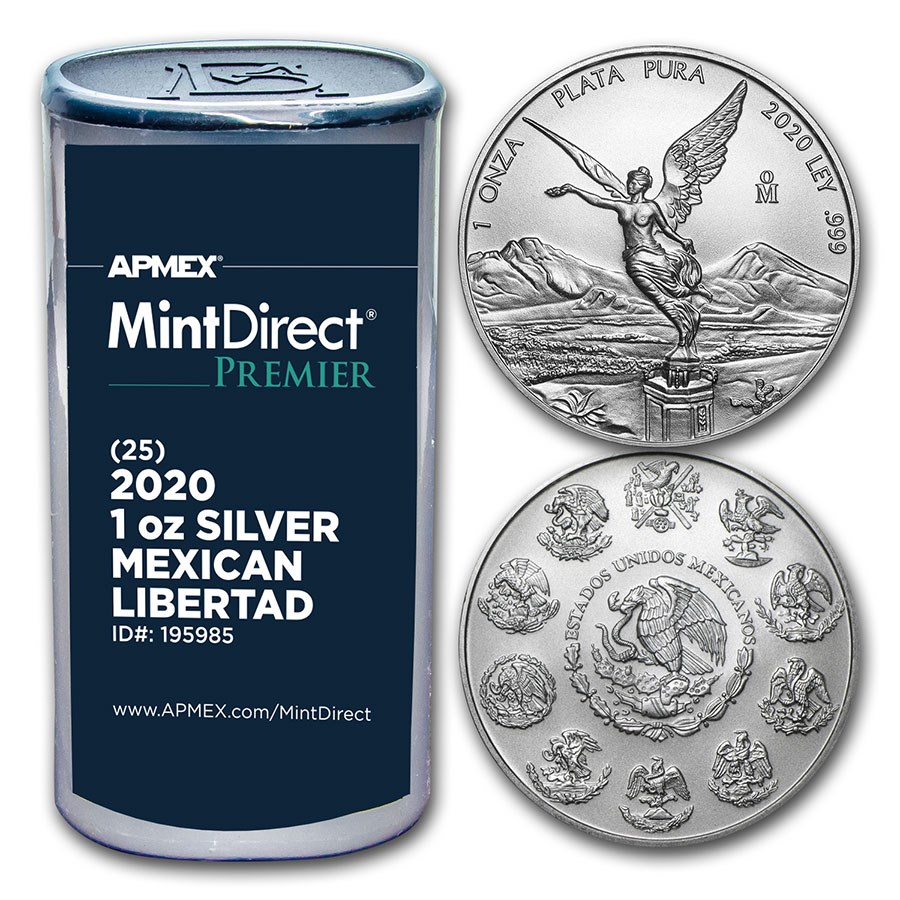 Buy 2020 Mexico 1 oz Silver Libertad (25Coin MD Premier® Tube) APMEX
