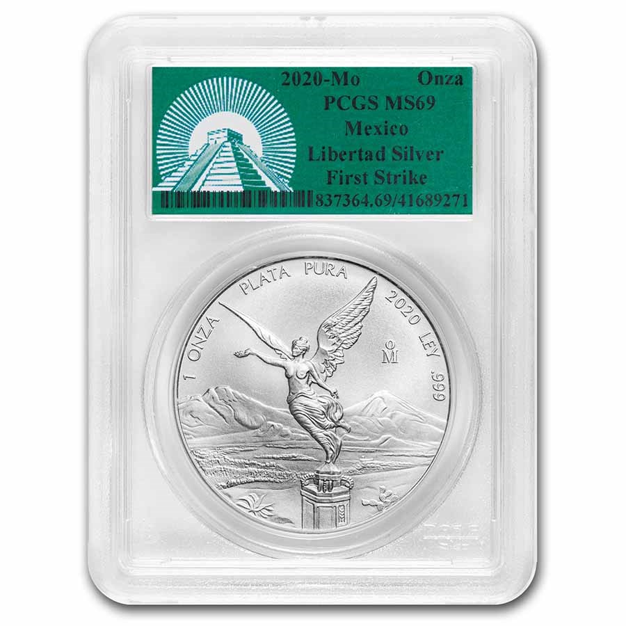 Buy 2020 Mexico 1 oz Silver Libertad MS-69 PCGS (Spotted) | APMEX