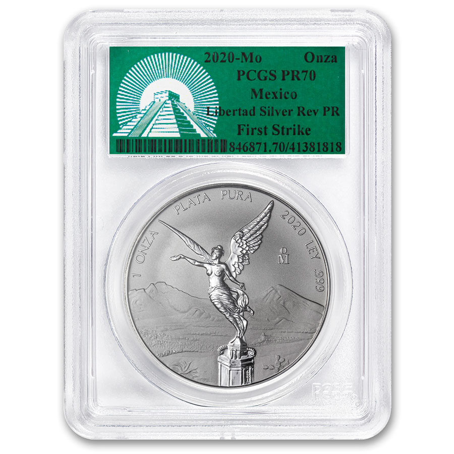 Buy 2020 Mexico 1 oz Silver Libertad Reverse Proof PR-70 PCGS (FS