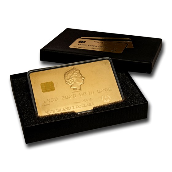 Buy 2020 Niue 1.5 oz Silver Gold Gilded Credit Card Replica Coin | APMEX