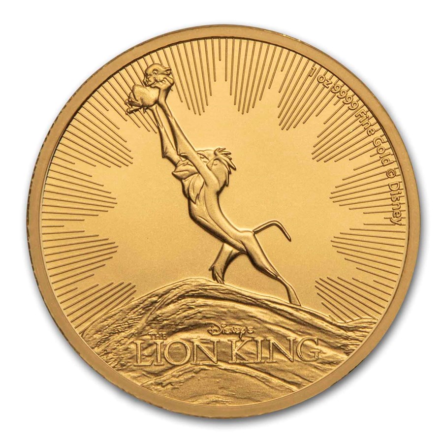2020 Niue 1 oz Gold $250 Disney Lion King The Circle of Life BU