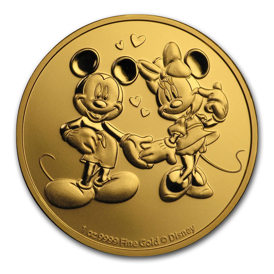 Buy 2020 Niue 1 oz Gold $250 Disney Mickey & Minnie Mouse BU | APMEX