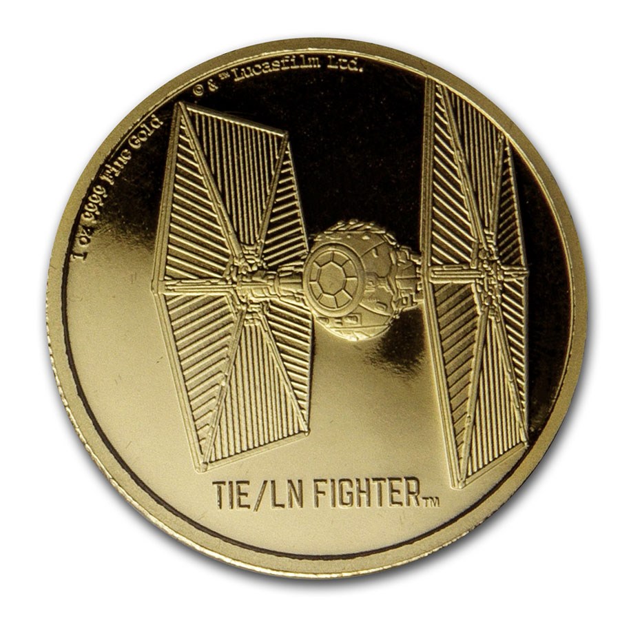 2020 Niue 1 oz Gold $250 Star Wars TIE/LN Fighter