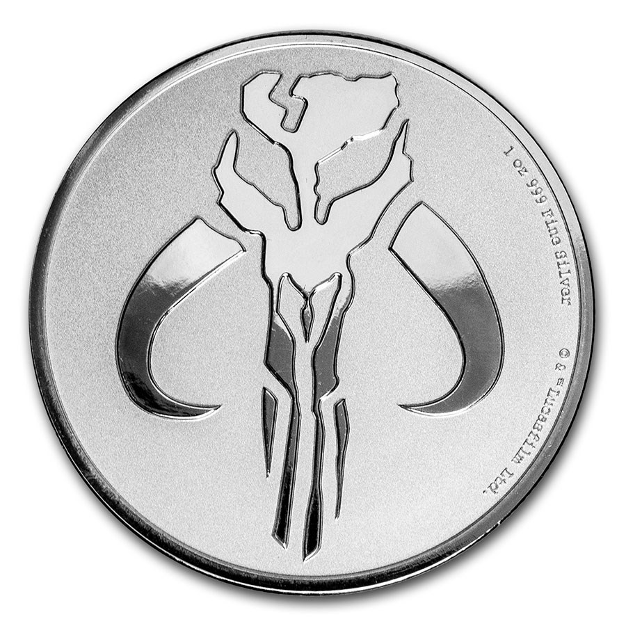 2020 Niue 1 oz Silver $2 Star Wars: Mandalorian Mythosaur Coin