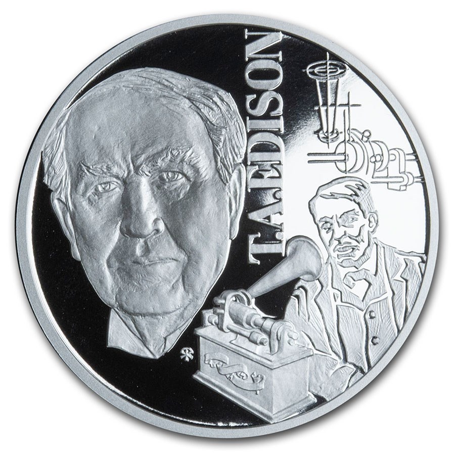 Buy 2020 Niue 1 Oz Silver Proof Geniuses Of The 19th Century Edison