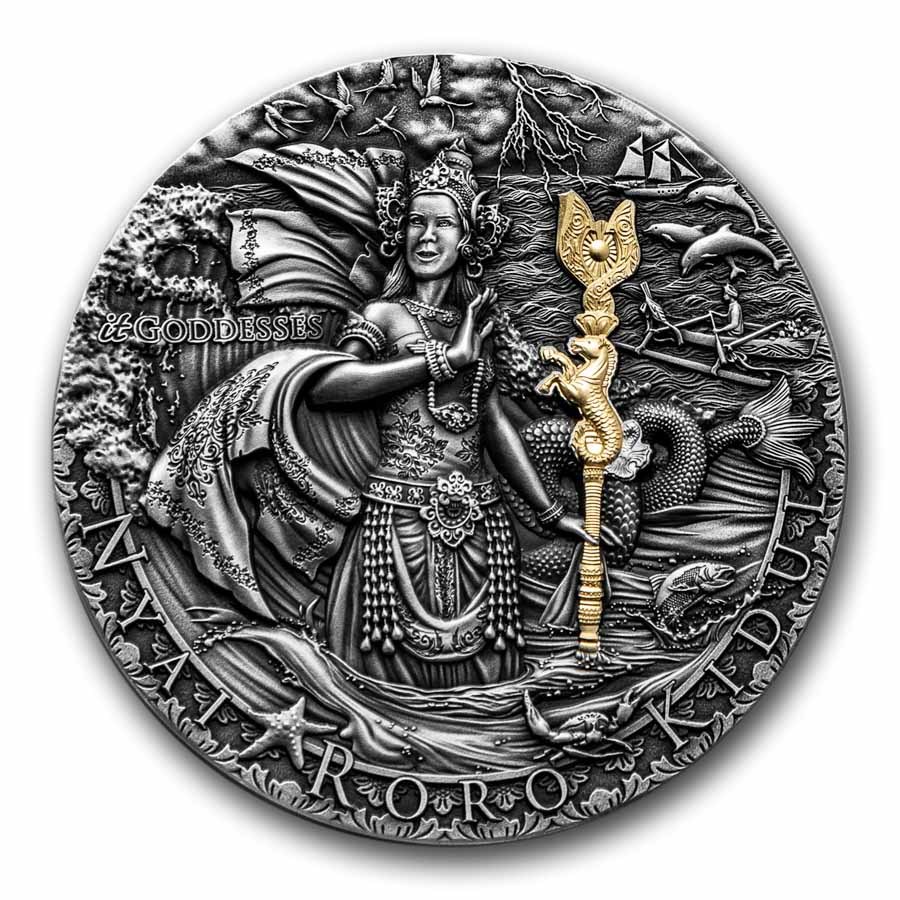 2020 Niue 2 oz Silver Antique it Goddesses: Nyai Roro Kidul