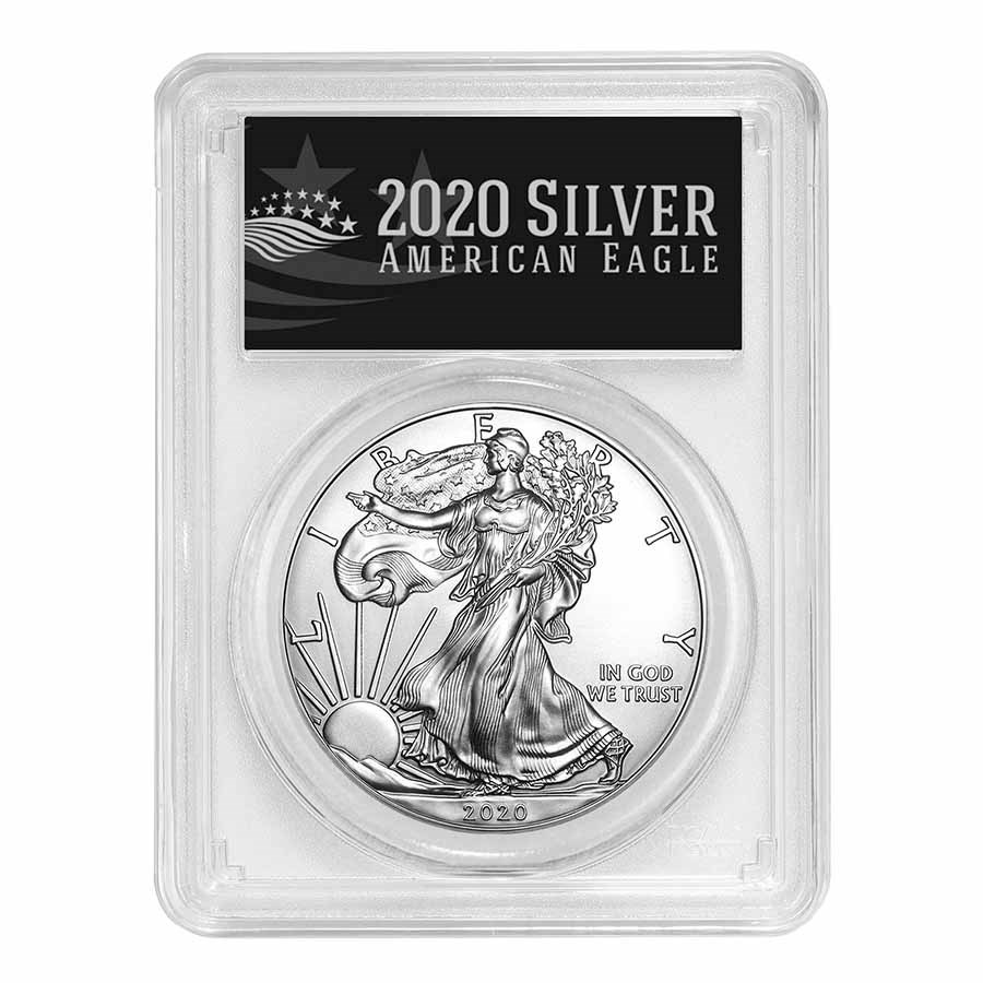 2020 (P) American Silver Eagle MS-69 PCGS (FS, Black Label)