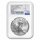 2020 (P) American Silver Eagle MS-70 NGC