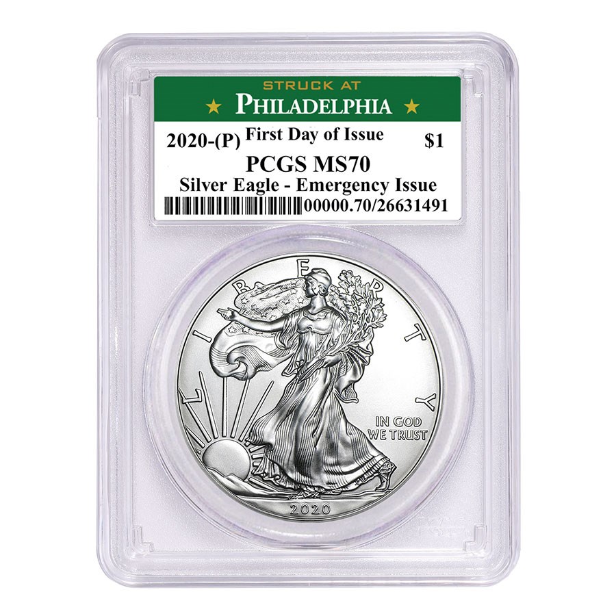 2020 (P) American Silver Eagle MS-70 PCGS (FDI, Philadelphia)