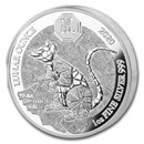 2020 Rwanda 1 oz Silver Lunar Year of the Rat Proof