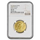 2020-W 1/2 oz Gold Barbara Bush MS-70 NGC