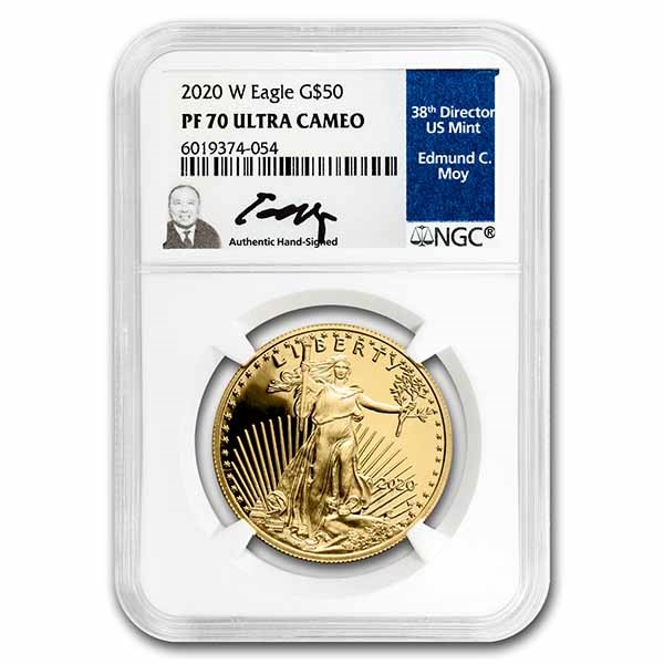 2020-W 1 oz Proof American Gold Eagle PF-70 NGC (Edmund C. Moy)