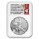 2020-W Proof American Silver Eagle PF-69 NGC (V75, End of WWII)