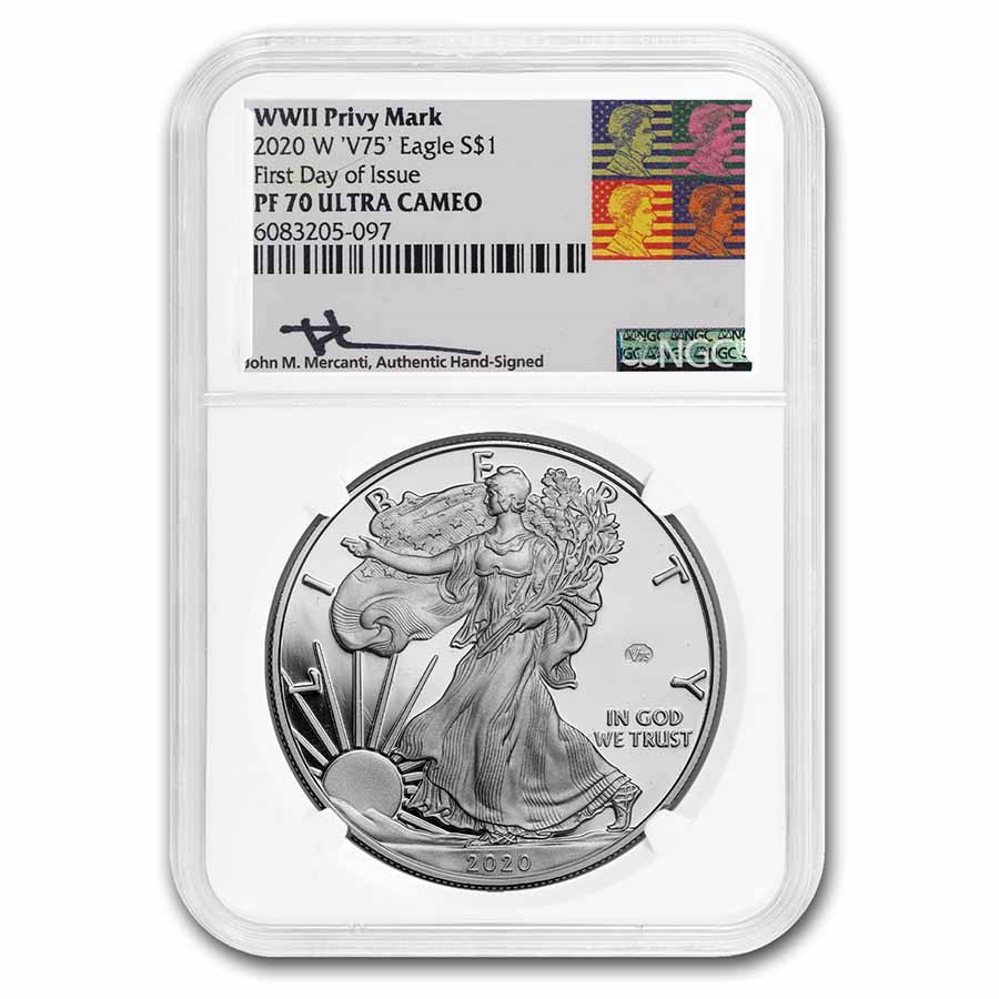 Buy 2020-W Proof American Silver Eagle PF-70 NGC (FDI, V75, Mercanti ...