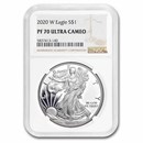 2020-W Proof American Silver Eagle PF-70 NGC