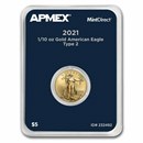 2021 1/10 oz American Gold Eagle (Type 2) (MintDirect® Single)