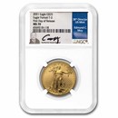 2021 1/2 oz American Gold Eagle (Type 2) MS-70 NGC (FDI, Moy)