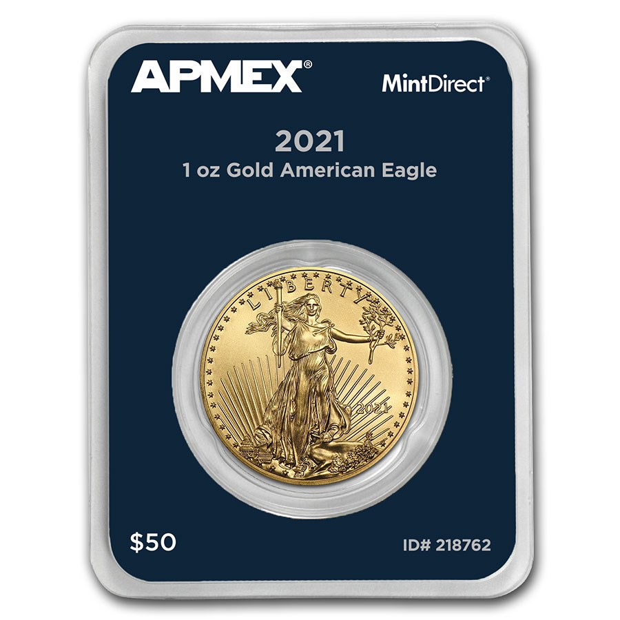 2021 1 oz American Gold Eagle (Type 1) (MintDirect® Single)