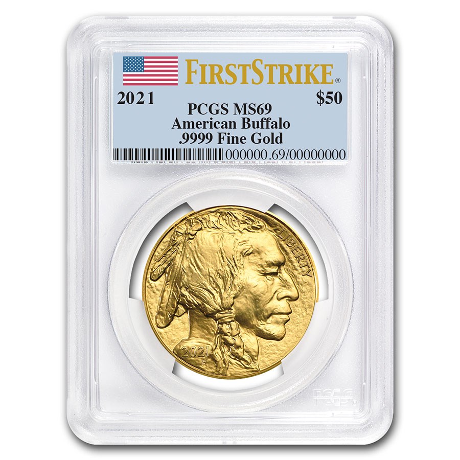 2021 1 oz Gold Buffalo MS-69 PCGS (FirstStrike®)