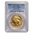 2021 1 oz Gold Buffalo MS-69 PCGS (Mint Error, Finned Rim)