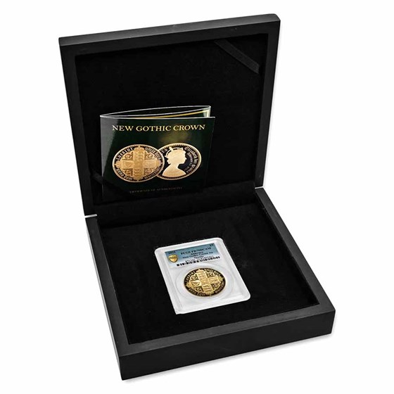 Buy 2021 Alderney Gold New Gothic Crown PR-70 PCGS | APMEX