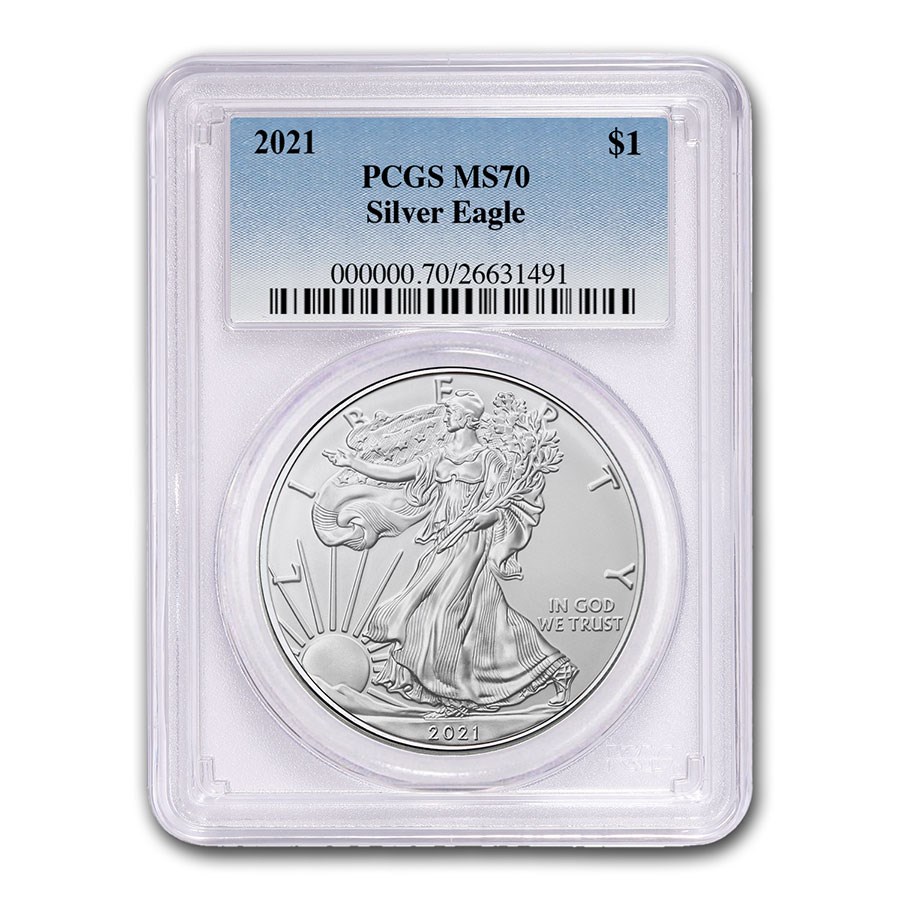 2021 American Silver Eagle (Type 1) MS-70 PCGS