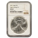 2021 American Silver Eagle (Type 2) MS-69 NGC