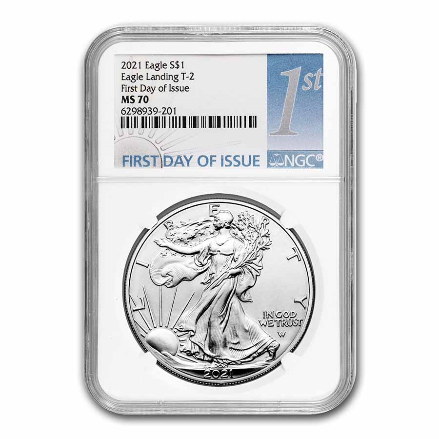 2021 American Silver Eagle (Type 2) MS-70 NGC (FDI)