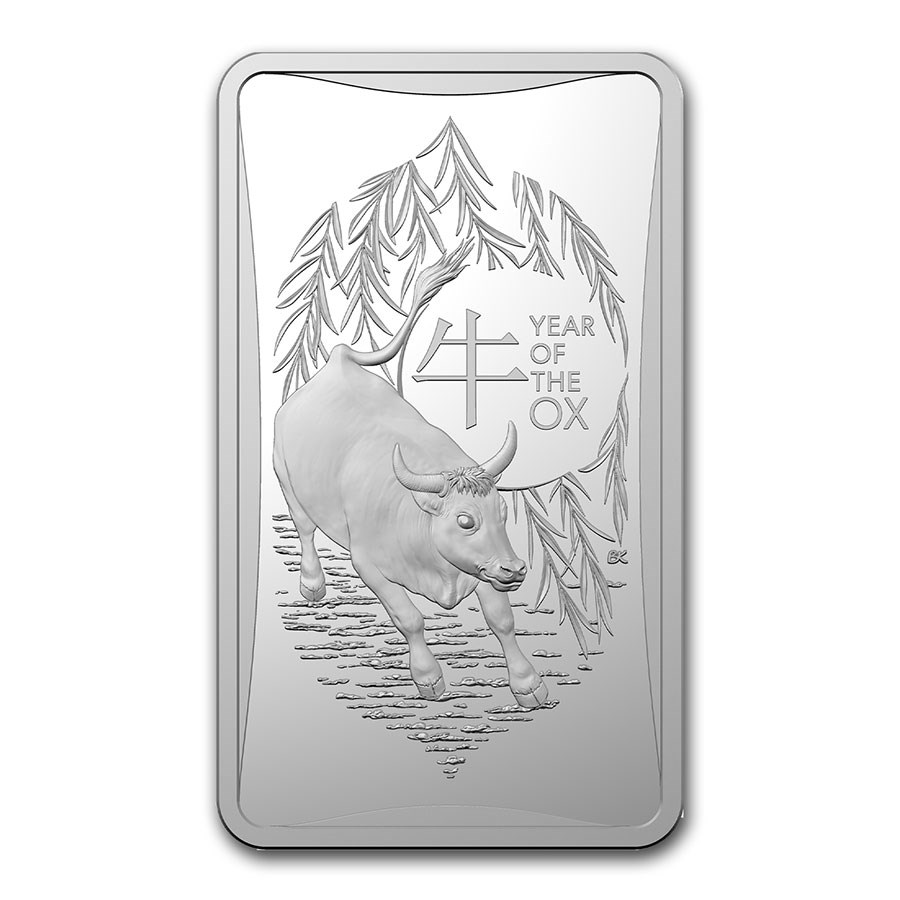 2021 Australia 1/2 oz Silver Lunar Year of the Ox Ingot