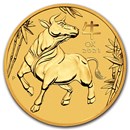 2021 Australia 1/20 oz Gold Lunar Ox BU (Series III)