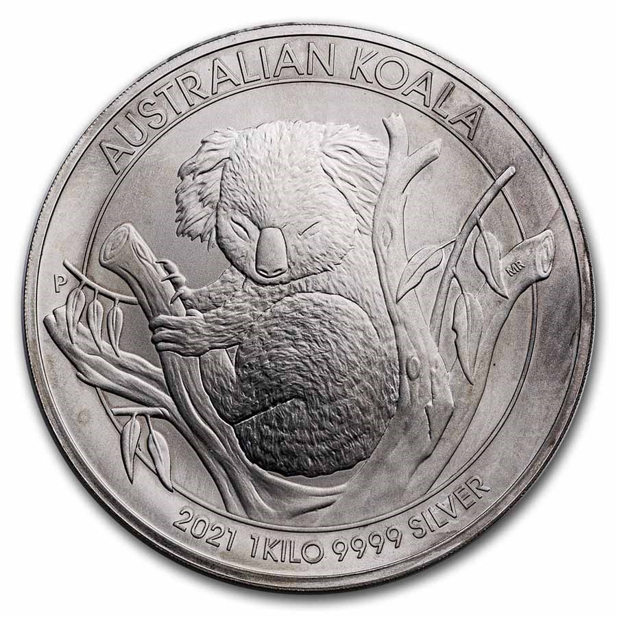 Buy 2021 Australia 1 kilo Silver Koala BU (Milk Spots & No Capsule) | APMEX