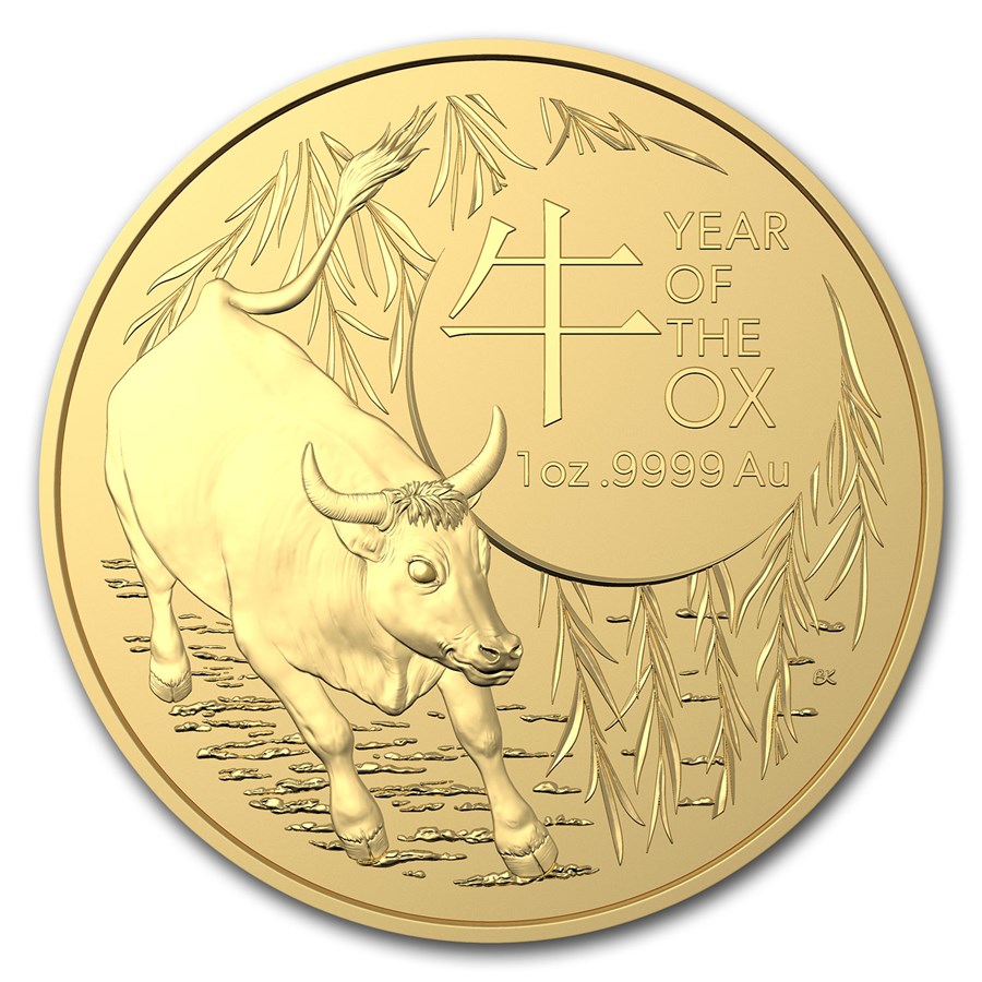 2021 Australia 1 oz Gold Lunar Year of the Ox BU