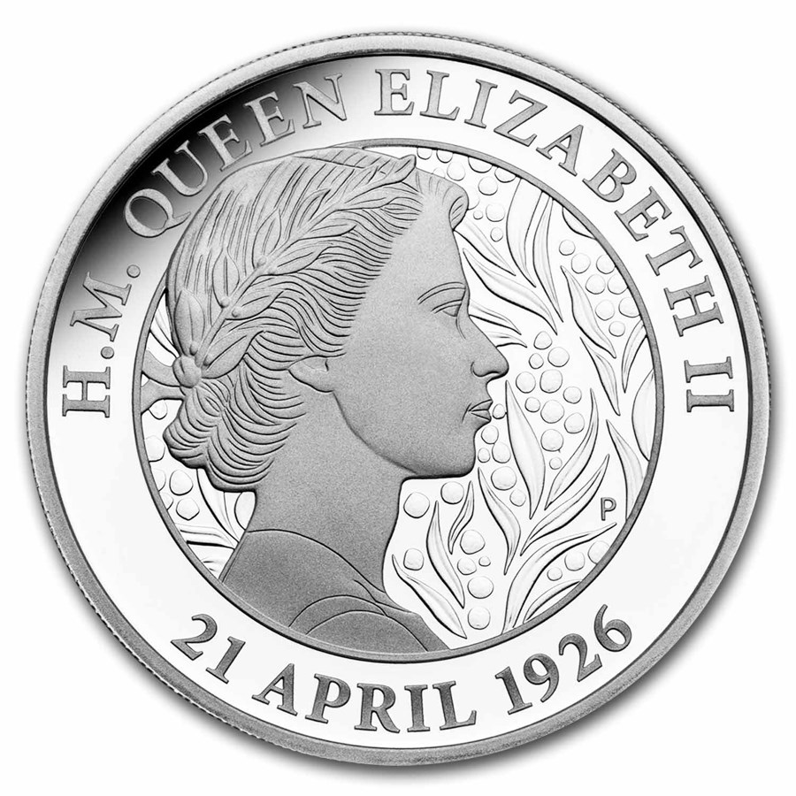 2021 Australia 1 oz Silver High Relief Queen's 95th Birthday