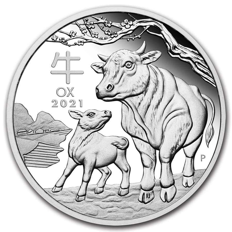 Buy 2021 Australia 1 oz Silver Lunar Ox Proof (w/Box & COA) | APMEX