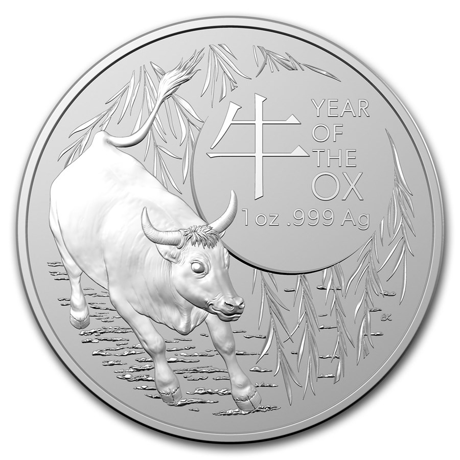 2021 Australia 1 oz Silver Lunar Year of the Ox BU