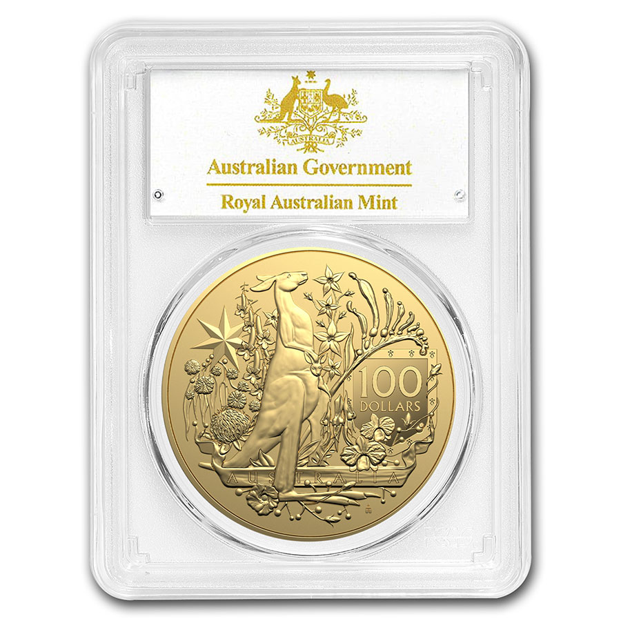2021 Australia $100 1-oz Gold Coat Of Arms NGC MS70 First Releases