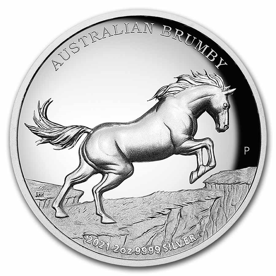 2021 Australia 2 oz Silver Australian Brumby Proof