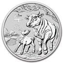 2021 Australia 2 oz Silver Lunar Ox BU (Series III)