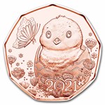 2021 Austria Copper €5 Easter Chick