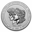 2021 BVI 2 oz Silver UHR Morgan-Peace Dollar (Reverse Frosted)