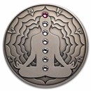 2021 Cameroon 2 oz Silver Antique Chakra; Sahasrara