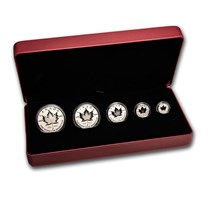 Buy 21 Canada 5 Coin Silver Pulsating Maple Leaf Fractional Set Apmex