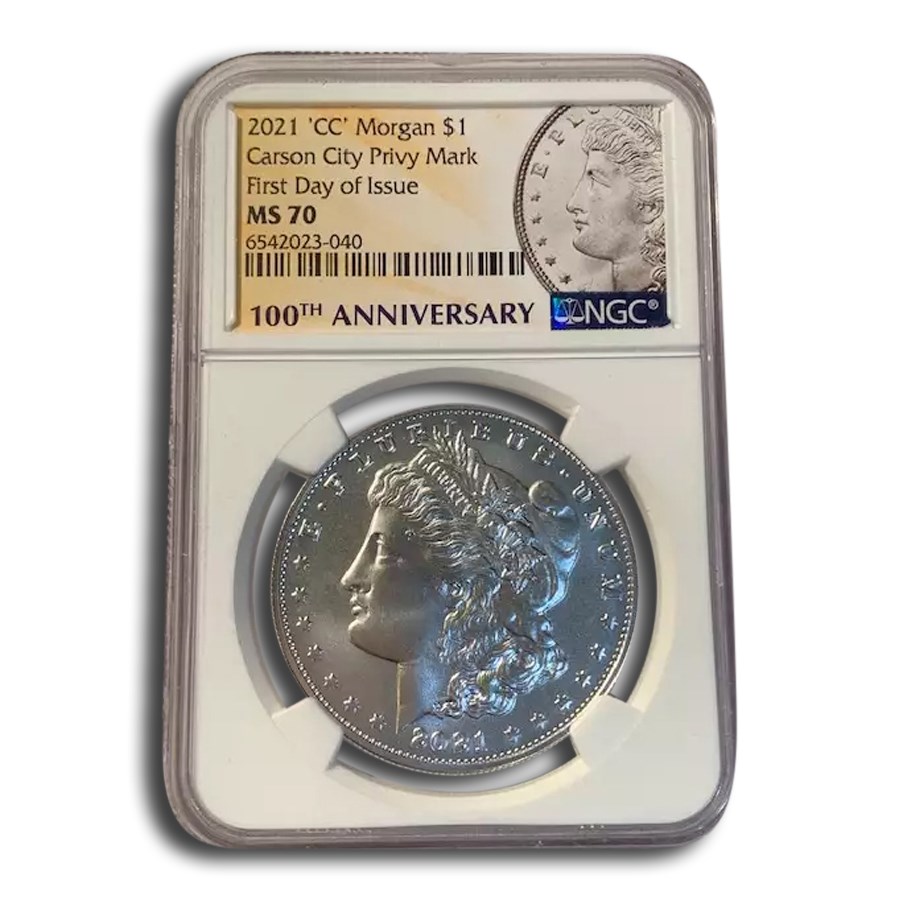 2021-(CC) Silver Morgan Dollar MS-70 NGC (FDI)