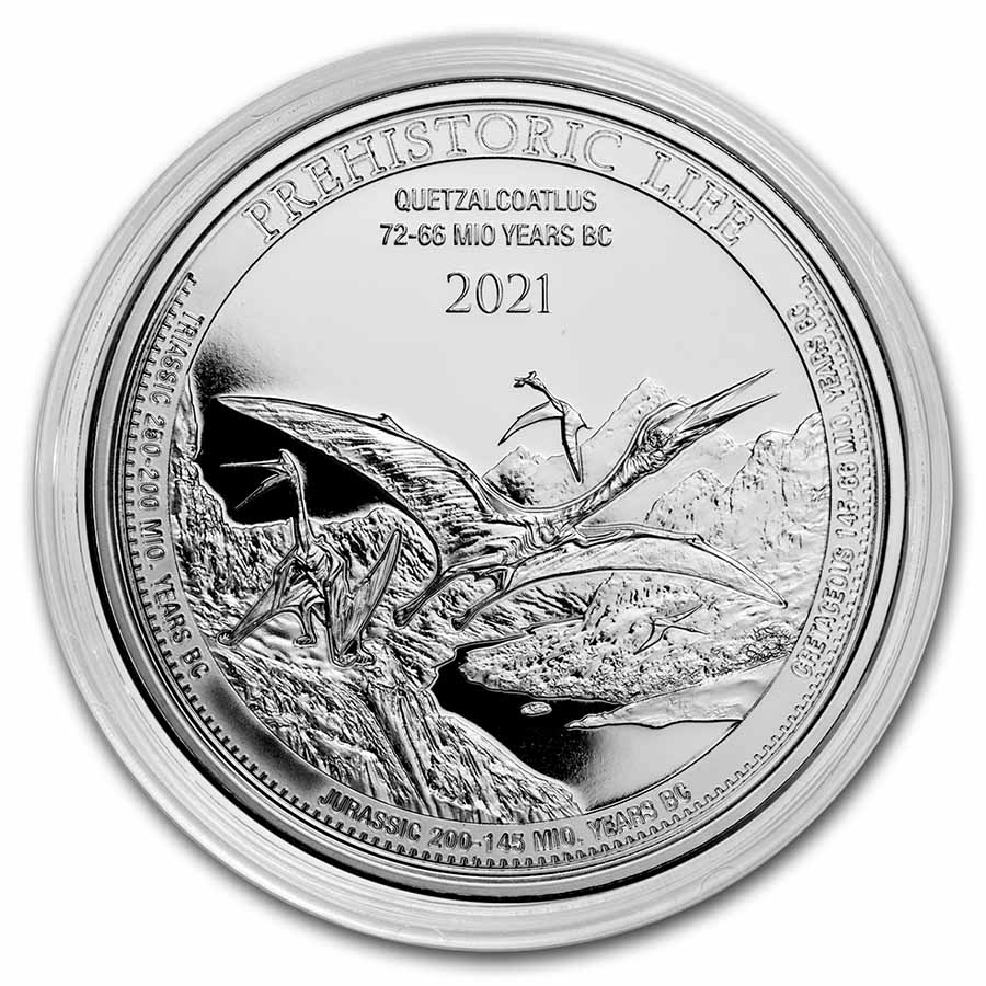 Buy 2021 Democratic Rep. of Congo 1 oz Silver Quetzalcoatlus BU