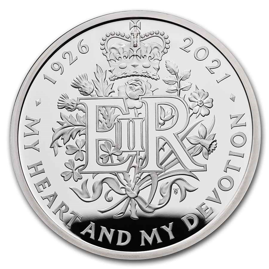 2021 GB £5 Silver Proof 95th Birthday of the Queen Piedfort