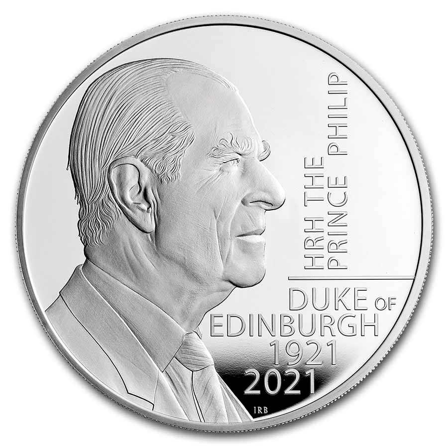 2021 GB HRH Prince Philip, Duke of Edinburgh 10 oz Silver Proof