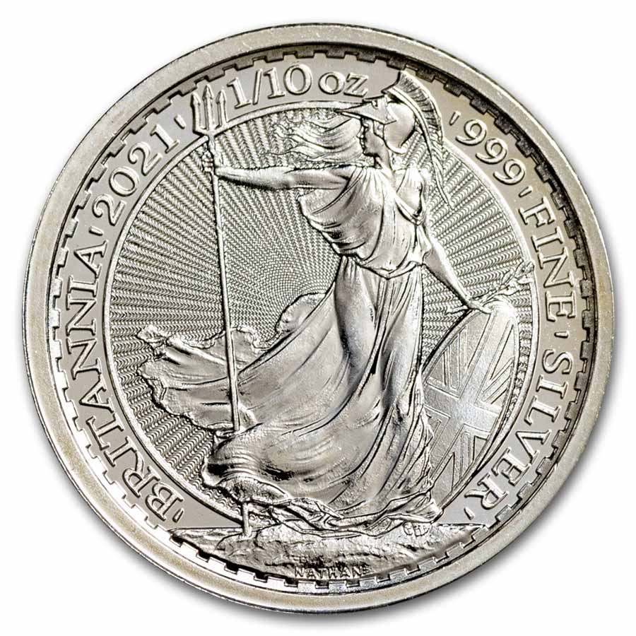 2021 Great Britain 1/10 oz Silver Britannia BU