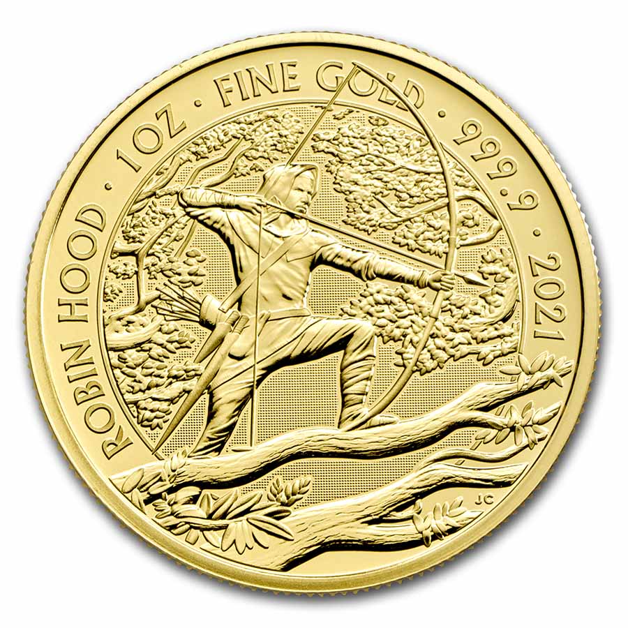 Buy 2021 1 oz Gold Robin Hood Coin Myths and Legends | APMEX