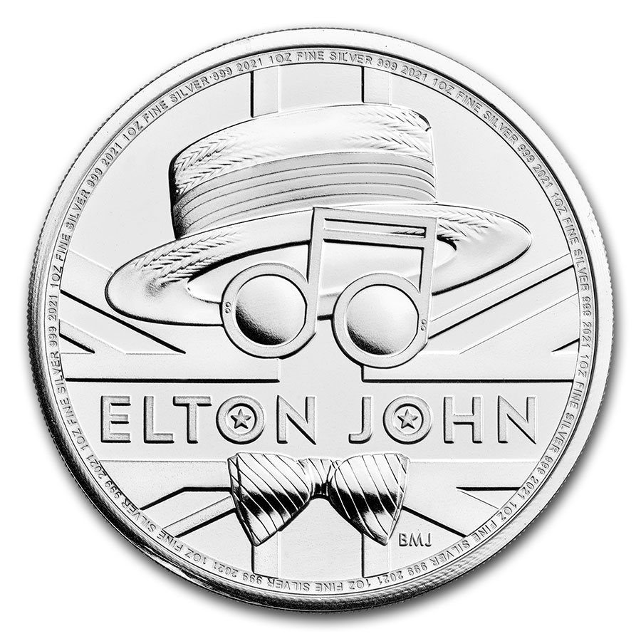 Buy 2021 Great Britain 1 oz Silver Music Legends: Elton John BU