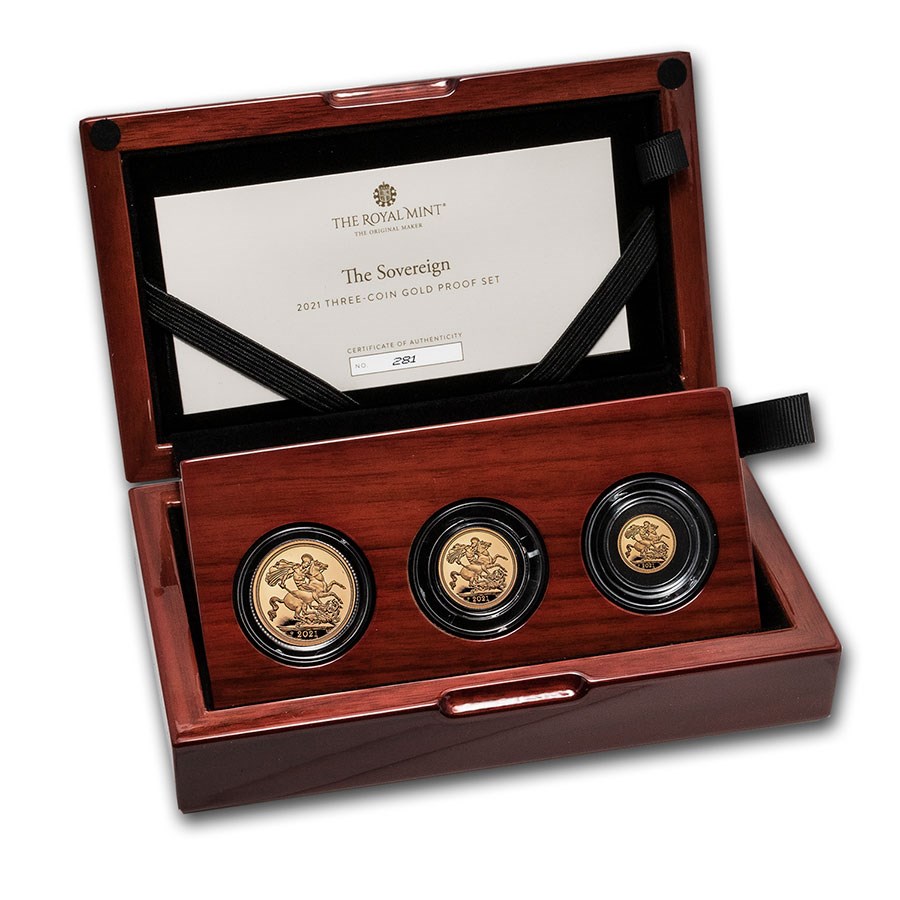 Buy 2021 Great Britain 3-Coin Gold Sovereign Proof Set | APMEX